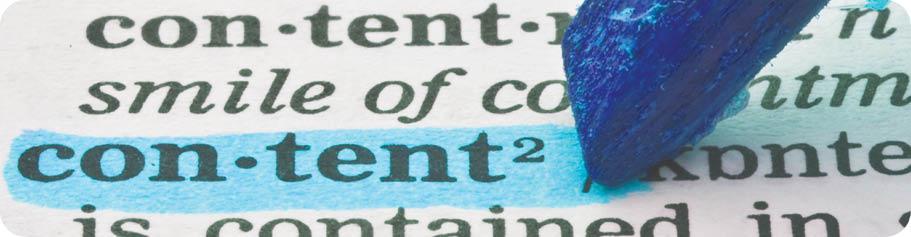 content highlighted with green marker