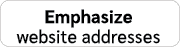 Emphasize website addresses