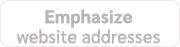 Emphasize website addresses