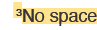  3No space